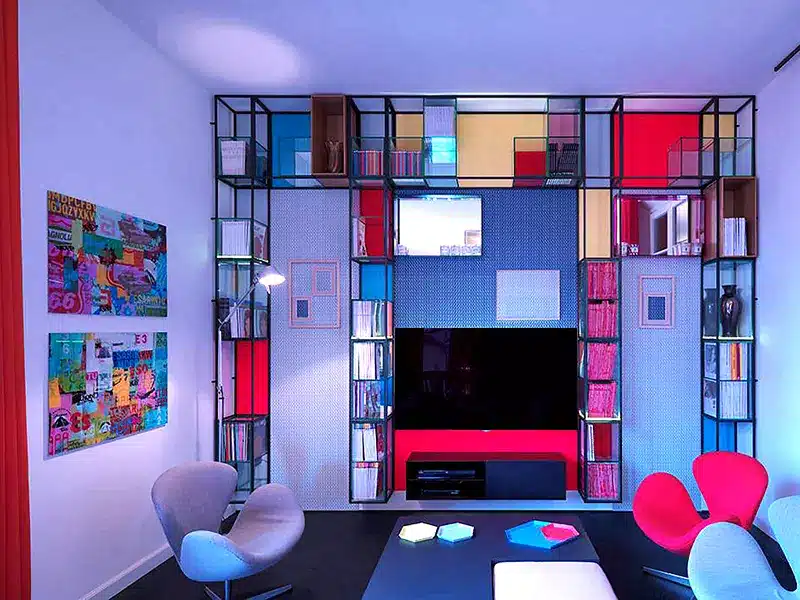 Interiori design con decorazioni in vetro e fiori per hotel e ville a Bologna e Imola